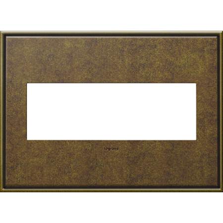 Legrand adorne Cast Metal 3-Gang Light Switch / Outlet Cover Wall Plate Aged Brass