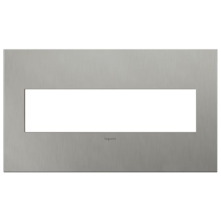Legrand adorne Cast Metal 4-Gang Light Switch / Outlet Cover Wall Plate Brushed Stainless Steel