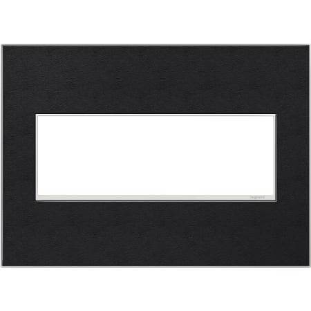 Legrand adorne Real Materials Metal 3-Gang Light Switch / Outlet Cover Wall Plate Black Leather