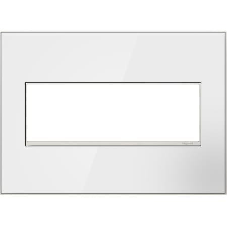Legrand adorne Real Materials Metal 3-Gang Light Switch / Outlet Cover Wall Plate Mirror White on White