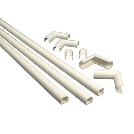 Legrand Wiremold Cordmate 9 Foot Cord Cover Kit, Holds 1 Cable Ivory
