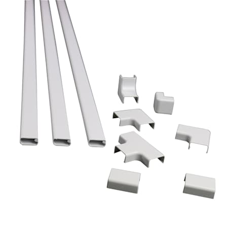 Legrand Wiremold Cordmate II 12 Foot Cord Cover Kit, Holds Up to 3 Cables White