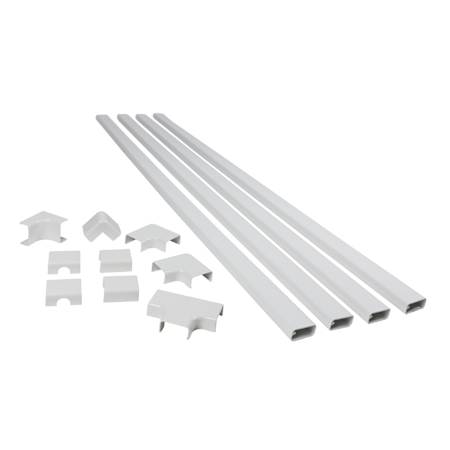 Legrand Wiremold Cordmate III 15 Foot Cord Cover Kit, Holds Up to 5 Cables White