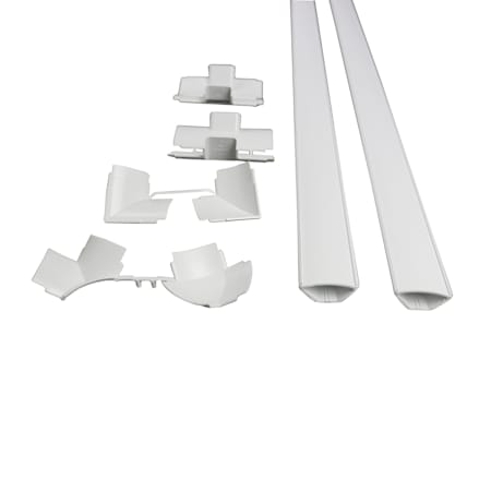 Legrand Wiremold CornerMate 8 Foot Corner Cord Cover Kit, Holds Up to 3 Cables White