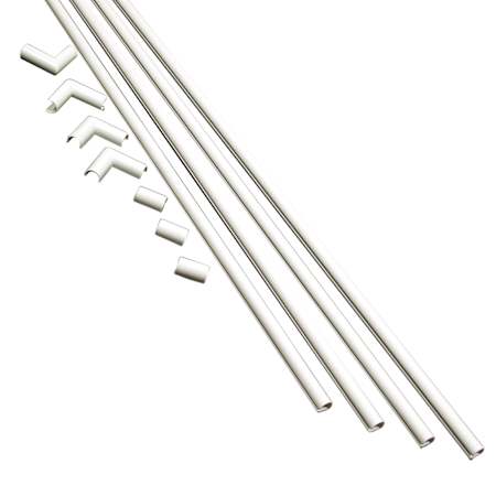 Legrand Wiremold Cordmate 12 Foot Cord Cover Kit, Holds 1 Cable White