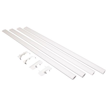 Legrand Wiremold CornerMate 12 Foot Corner Cord Cover Kit, Holds Up to 3 Cables White
