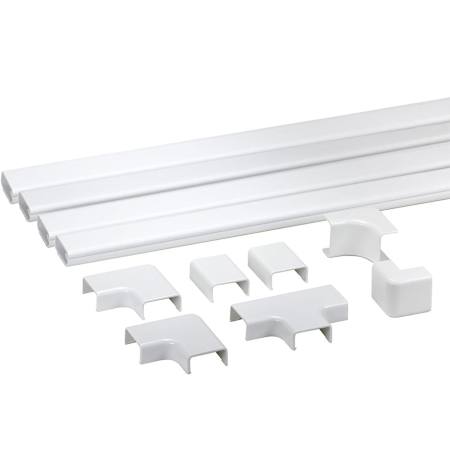 Legrand Wiremold Cordmate II 12 Foot Cord Cover Kit, Holds Up to 3 Cables White