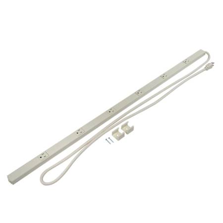 Legrand Plugmold 3 Foot 6-Outlet Power Strip with Circuit Breaker Ivory