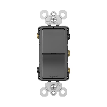 Legrand Radiant 15 Ampere Combination 3-Way/3-Way Light Switch Black
