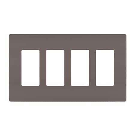 Legrand Radiant 4-Gang Decorator Rocker Light Switch / Outlet Cover Wall Plate Brown