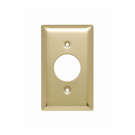 Legrand 1-Gang Wall Plate, Single Receptacle Opening Polished Brass