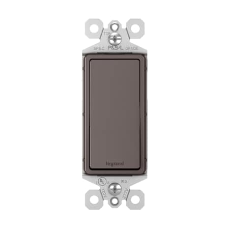 Legrand Radiant 15 Ampere Single Pole Decorator Rocker Light Switch Brown