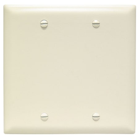 Legrand Box Mounted Two Gang Blank Plates Light Almond