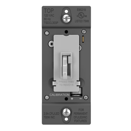 Legrand Toggle Slide Dimmer 300 Watt Single Pole/3-Way LED/CFL/Incandescent Light Dimmer Wall Control Gray