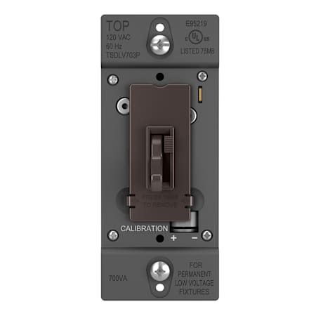 Legrand Toggle Slide Dimmer 700VA Single Pole/3-Way Magnetic Low-Voltage Light Dimmer Wall Control Brown