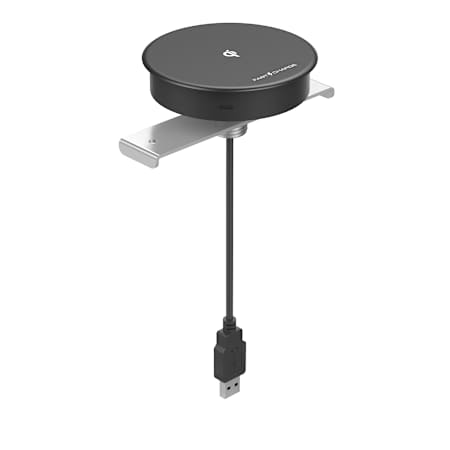 Legrand Wiremold Qi Certified Flush Mount Embedded Wireless Charging Puck for Furniture Black