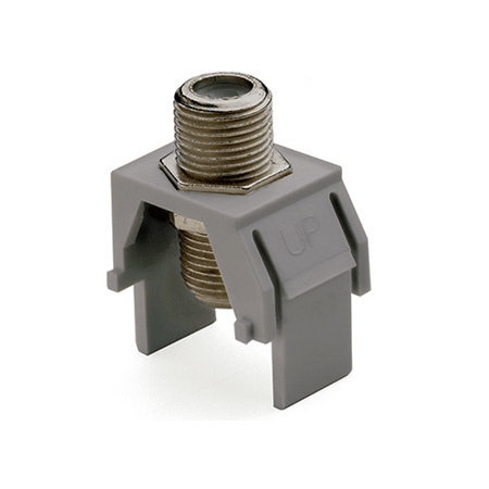 Legrand On-Q Non-Recessed Nickel F-Connector Gray