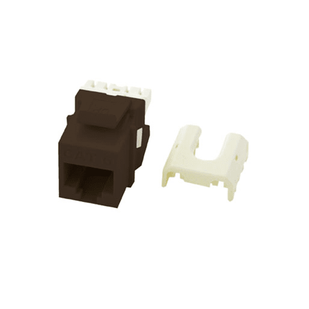 Legrand On-Q Quick Connect Cat 6 RJ45 Keystone Connector Brown