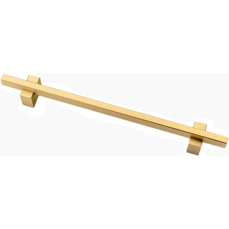 Lews Hardware Two-Tone 6 Inch Center to Center Handle Cabinet Pull Brushed Brass