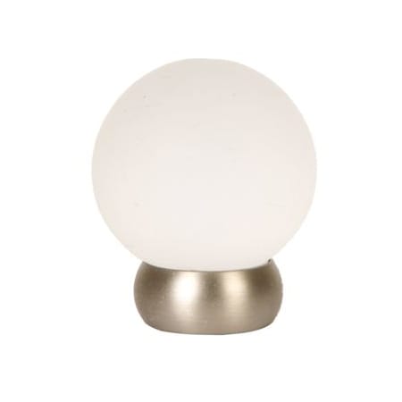Lews Hardware Glass Ball 1-1/8 Inch Round Cabinet Knob Frosted Clear / Brushed Nickel