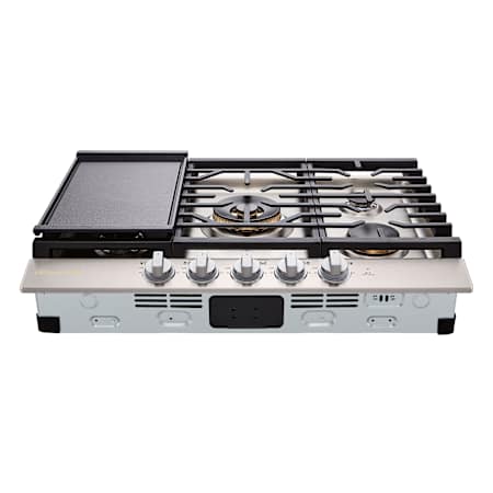 LG Signature 30 Inch Wide 5 Burner Natural Gas Cooktop with UltraHeat Burner Stainless Steel