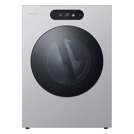 LG 27 Inch Wide 9 Cu. Ft. Energy Star Certified Gas Dryer with LCD Display and Reversible Door Stainless Steel