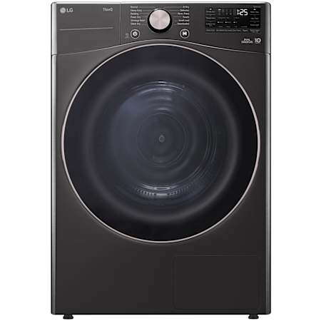 LG 27 Inch Wide 7.8 Cu. Ft. Energy Star Certified Electric Dryer Black Steel