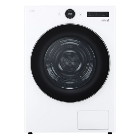 LG 27 Inch Wide 7.8 Cu. Ft. Energy Star Certified Ventless Electric Dryer with LED Display and Knob Controls White