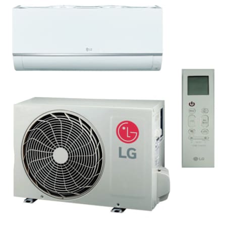 LG 11K BTU Cooling 20 SEER2 One Zone Wall Mount Mini Split Package with Inverter Technology and Built-In Wi-Fi White