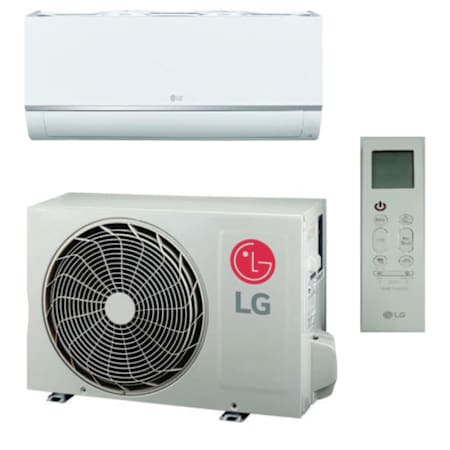 LG 9K BTU Cooling 18 SEER2 One Zone Wall Mount Mini Split Package with Inverter Technology and Built-In Wi-Fi White