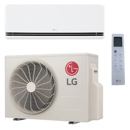 LG 12K BTU Cooling / 13K BTU Heating 25.5 SEER2 Single Zone Wall Mount Mini Split System with (1) 12K BTU Indoor Unit White