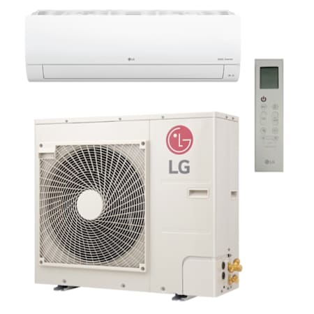 LG 22K BTU Cooling 22 SEER2 One Zone Wall Mount Mini Split Package with Inverter Technology and Built-In Wi-Fi White