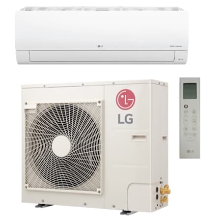 LG 30K BTU Cooling / 32.4K BTU Heating 21 SEER2 Single Zone Wall Mount Mini Split System with (1) 30K BTU Indoor Unit White
