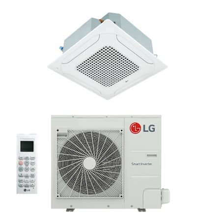 LG 18K BTU Cooling / 20K BTU Heating 20.5 SEER2 Single Zone Ceiling Cassette Mini Split System with (1) 18K BTU Indoor Unit White