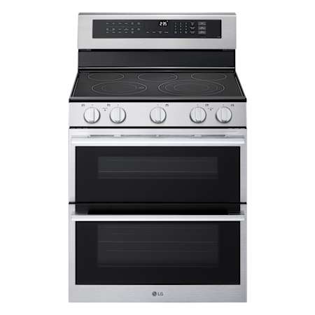 LG 30 Inch Wide 7.3 Cu. Ft. Free Standing Electric Range with Double Oven Stainless Steel
