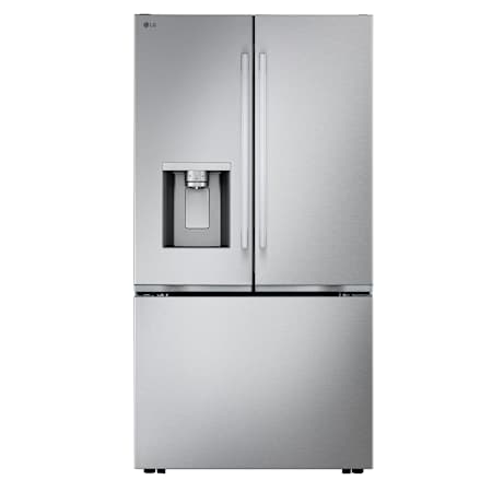 LG 36 Inch Wide 23.7 Cu. Ft. Energy Star Certified French Door Refrigerator with Dual Ice Makers and Zero Clearance™ Hinges Stainless Steel