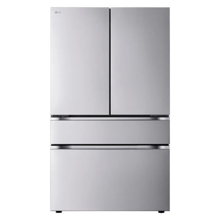 LG 36 Inch Wide 25.5 Cu. Ft. Energy Star Certified Fingerprint Resistant French Door Refrigerator with Full Convert Drawer Stainless Steel