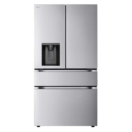 LG 36 Inch Wide 28.6 Cu. Ft. Energy Star Certified Fingerprint Resistant French Door Refrigerator with Dual Ice Makers and Full-Convert Drawer™ Noble Steel