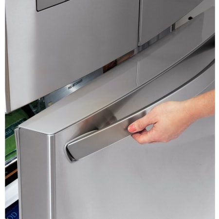 Freezer Drawer Handle Closeup