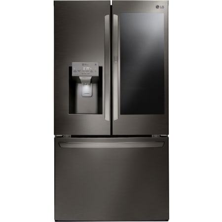 LG 36 Inch Wide 27.5 Cu. Ft. Energy Star Rated French Door Refrigerator with Instaview Door-In-Door and SmartThinQ Technology Black Stainless Steel