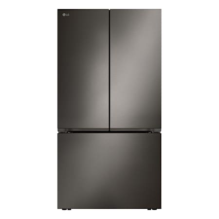 LG 36 Inch Wide 26.5 Cu. Ft. Energy Star Certified Fingerprint Resistant French Door Refrigerator with LED Lights and Pocket Handles Black Stainless Steel