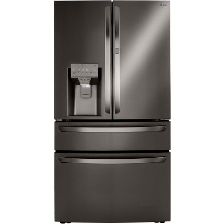 LG 36 Inch Wide 22.5 Cu. Ft. Energy Star Rated French Door Refrigerator with Craft Ice Maker PrintProof Black Stainless Steel