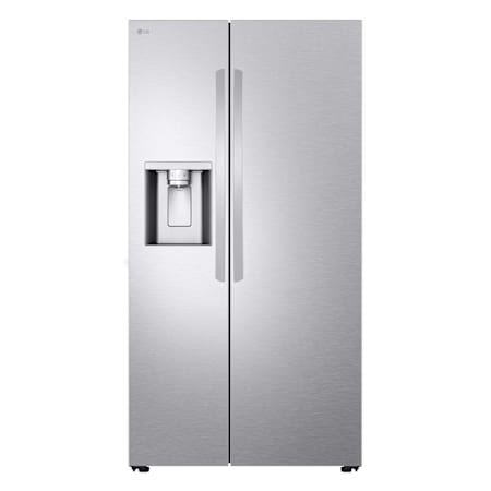 LG 36 Inch Wide 26.6 Cu. Ft. Energy Star Certified Side By Side Refrigerator with LED Lighting and Crisper Drawers Stainless Steel