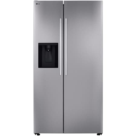 LG 36 Inch Wide 26.6 Cu. Ft. Energy Star Certified Fingerprint Resistant Side By Side Refrigerator with External Water and Ice Dispenser PrintProof Stainless Steel