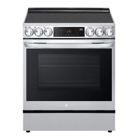 LG 30 Inch Wide 6.3 Cu. Ft. Slide In Fingerprint Resistant Electric Range with Radiant Burners and Storage Drawer Stainless Steel