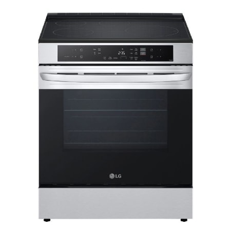 LG 30 Inch Wide 6.3 Cu. Ft. Slide In Fingerprint Resistant Electric Range with Storage Drawer and Broil Element Stainless Steel