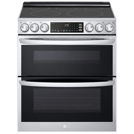 LG 30 Inch Wide 7.3 Cu. Ft. Slide In Fingerprint Resistant Electric Range with Air Sous-Vide and InstaView PrintProof Stainless Steel