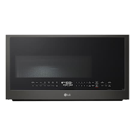 LG 22 Inch Wide 2 Cu. Ft. 1800 Watt Fingerprint Resistant Over the Range Microwave PrintProof Black Stainless Steel