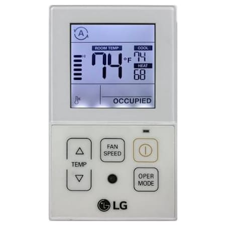 LG Wired Remote Controller for Mini Split Indoor Units with Auto Operation and Multiple Sensor Options White