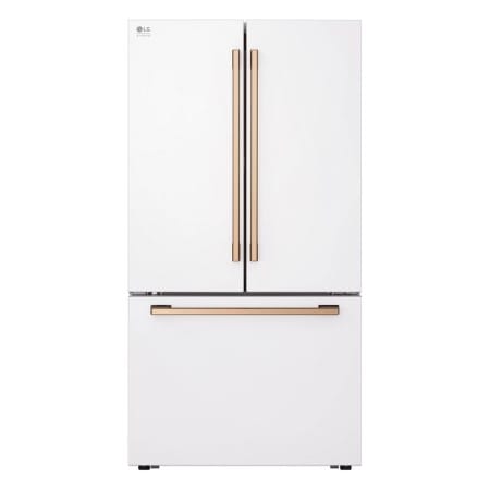 LG 36 Inch Wide 26.5 Cu. Ft. Energy Star Certified Fingerprint Resistant French Door Refrigerator with Seamless Design White